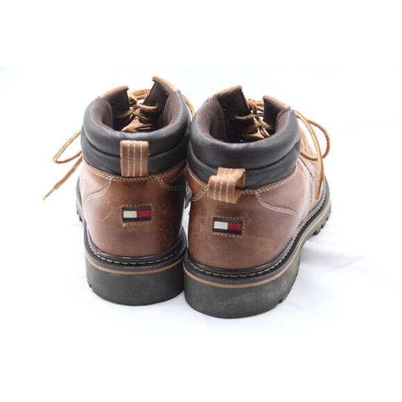 Tommy Hilfiger Boots Mens Size 11.5 Brown Leather Moc Toe Lug Distressed Ankle main image 10